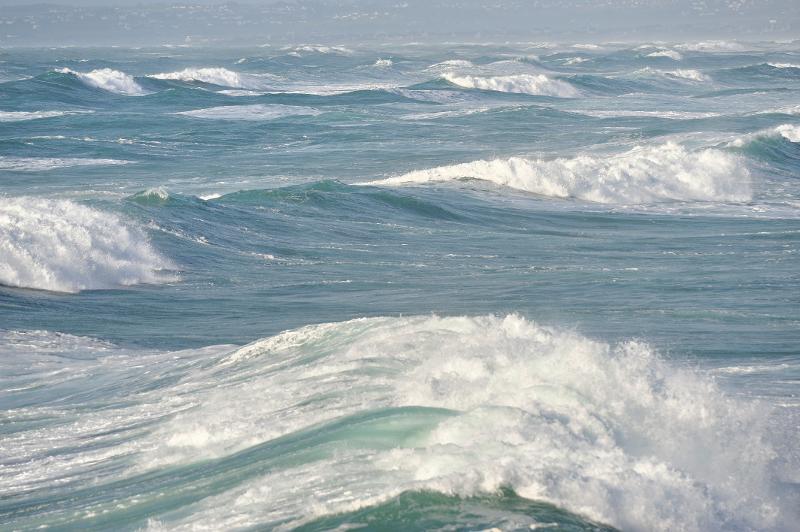 Mer agitée lors d une tempête en Bretagne