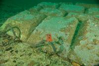 Site hydrolien Paimpol-Bréhat - Matelas en béton lesté sur le câble sous-marin (point C)