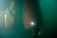 Plongée d'inspection de l'hélice de la Thalassa