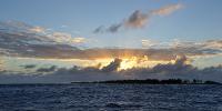 Coucher de soleil sur l'atoll de Hao