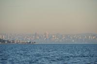 Mer de Marmara et ville d'Istanbul au lever du jour