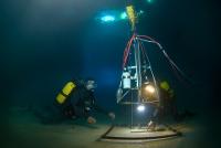 Prototype de bathy vidéo - Plongée de test au bassin d'essais du Centre Ifremer de Brest