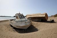 Epaves de bateau de pêche aux îles du Cap-Vert