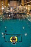 Concours de robotique sous-marine SAUC-E 08 - Première épreuve d'un robot au bassin d'essais